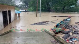 রুমা বাজার নিকটস্থ পুরাতন হাসপাতাল যাওয়ার রোড। ছবি: রুমা বার্তা